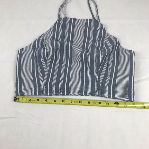 American Eagle 2 piece set crop top with flowy pants Blue striped size S‎ - Picture 3 of 12